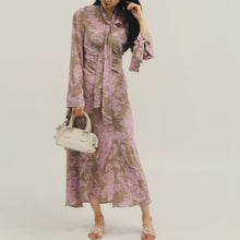 Load image into Gallery viewer, Acne studios 100% silk floral dress