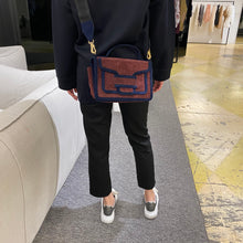 Load image into Gallery viewer, Pierre Hardy Alpha Bi-Colour Suede Shoulder Bag