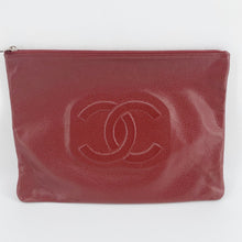Load image into Gallery viewer, Chanel Red Leather Clutch