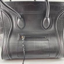 Load image into Gallery viewer, Celine Black Leather Medium Phantom Luggage Tote