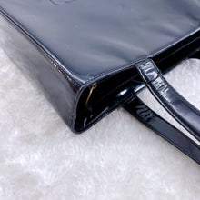 Load image into Gallery viewer, Chanel Black Patent Leather Tote Bag