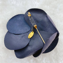 Load image into Gallery viewer, Chanel Black Camellia Brooch
