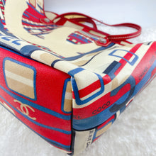 Load image into Gallery viewer, Chanel No.5 Vintage Flower Pattern Red Tote