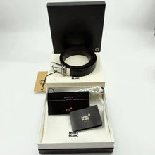 Load image into Gallery viewer, Mont Blanc Men's black leather belt TWS