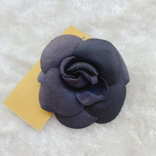 Load image into Gallery viewer, Chanel Black Camellia Brooch
