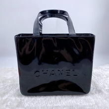 Load image into Gallery viewer, Chanel Black Patent Leather Tote Bag