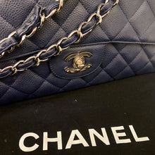 Load image into Gallery viewer, Chanel Navy Classic Flap Jumbo