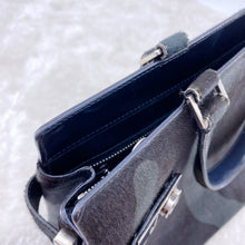 Load image into Gallery viewer, Ferragamo Black and Grey Horsehair Bag