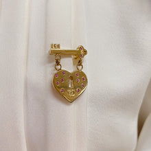 Load image into Gallery viewer, Chanel Love heart crystal Brooch