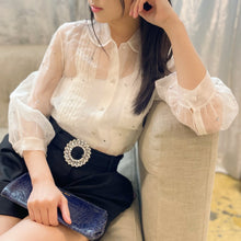 Load image into Gallery viewer, Miu Miu silk white top