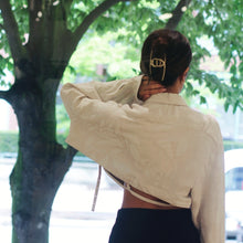 Load image into Gallery viewer, Jacquemus beige cropped top