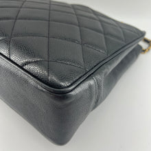 Load image into Gallery viewer, CHANEL CC Black Caviar Quilted Gold Hardware Chain Carryall Shopper Tote Bag