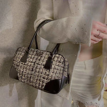 Load image into Gallery viewer, Prada tweed & vitello handle bag