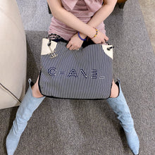 Load image into Gallery viewer, Chanel rialto beach stripe canvas chain bag