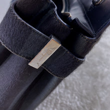 Load image into Gallery viewer, Ferragamo Black and Grey Horsehair Bag