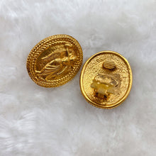 Load image into Gallery viewer, CHANEL vintage gold earrings