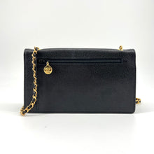 Load image into Gallery viewer, Chanel caviar leather double c logo wallet on chain