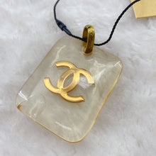 Load image into Gallery viewer, Chanel CC White Clear Plastic Pendant
