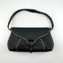 Load image into Gallery viewer, Céline Studded Black Leather Baguette