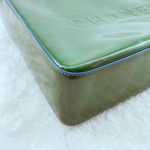 Load image into Gallery viewer, Chanel Green Patent Leather Tote Bag