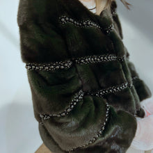 Load image into Gallery viewer, VTO DTM Dark Green Mink coat