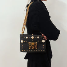 Load image into Gallery viewer, GUCCI Small Pearl Studded Padlock Shoulder Bag