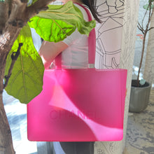 Load image into Gallery viewer, CHANEL Jelly Pink Logo Tote