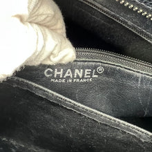 Load image into Gallery viewer, Chanel black quilted caviar leather medallion tote bag
