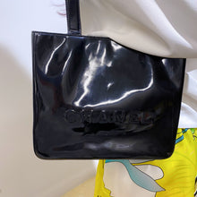 Load image into Gallery viewer, Chanel Black Patent Leather Tote Bag