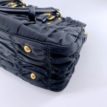 Load image into Gallery viewer, Prada Black Tessuto Gaufre Handle Bag TWS pop