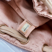 Load image into Gallery viewer, CHANEL Vintage Quilted Satin and Suede Drawstring Backpack