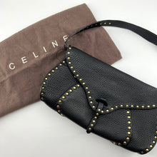 Load image into Gallery viewer, Céline Studded Black Leather Baguette