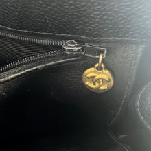 Load image into Gallery viewer, CHANEL CC Black Caviar Quilted Gold Hardware Chain Carryall Shopper Tote Bag