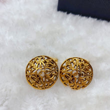 Load image into Gallery viewer, Chanel Perforated Logo Clip Earrings 1980's