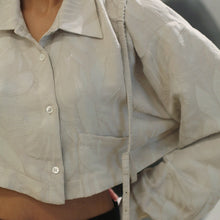 Load image into Gallery viewer, Jacquemus beige cropped top