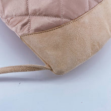 Load image into Gallery viewer, CHANEL Vintage Quilted Satin and Suede Drawstring Backpack