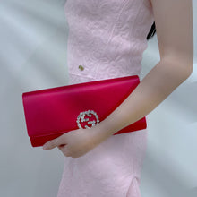 Load image into Gallery viewer, Gucci Broadway Satin Evening Clutch