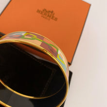 Load image into Gallery viewer, Hermes Wide Enamel Bangle Bracelet