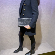 Load image into Gallery viewer, Yves Saint Laurent Black Leather Clutch Wallet