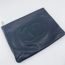 Load image into Gallery viewer, Chanel Black Leather Clutch TWS