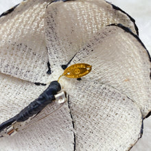 Load image into Gallery viewer, CHANEL White and Black Camellia Brooch