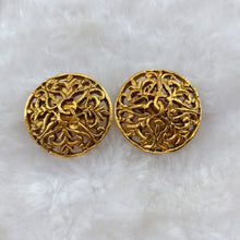Load image into Gallery viewer, Chanel Perforated Logo Clip Earrings 1980's