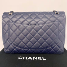 Load image into Gallery viewer, Chanel Navy Classic Flap Jumbo