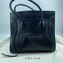 Load image into Gallery viewer, Celine Black Leather Medium Phantom Luggage Tote