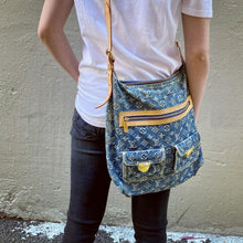 Load image into Gallery viewer, LOUIS VUITTON Denim Monogram Denim Baggy GM Bag