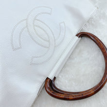 Load image into Gallery viewer, Chanel Vintage Caviar Wood Handle Tote