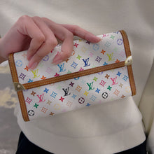 Load image into Gallery viewer, Louis Vuitton White Multicolor monogram wallet