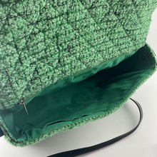 Load image into Gallery viewer, Chanel 2.55 Flap Bag in Green Tweed