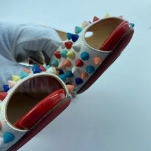 Load image into Gallery viewer, Christian Loubotin multicolor rivet high heels