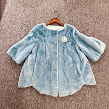 Load image into Gallery viewer, VTO Baby Blue Mink Coat